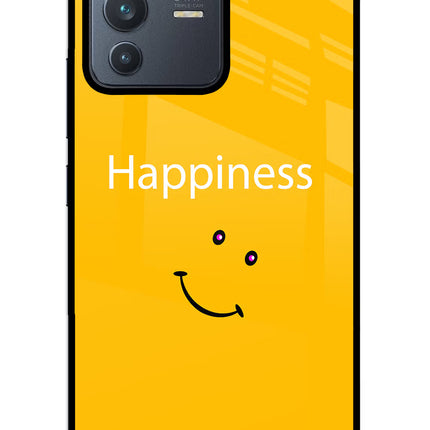 Happiness With Smiley Vivo V23 5G Glass Case