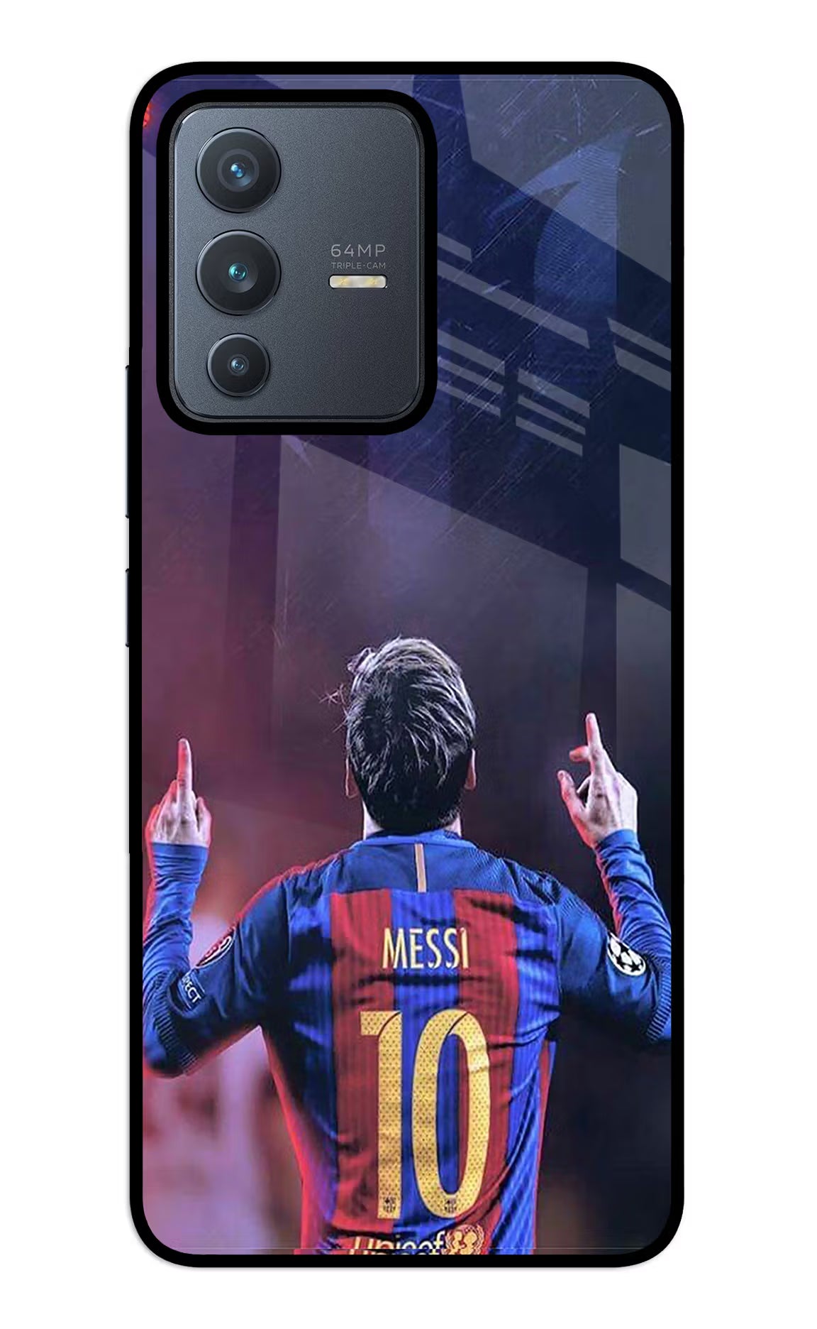 Messi Vivo V23 5G Glass Case Back Cover by Casekaro