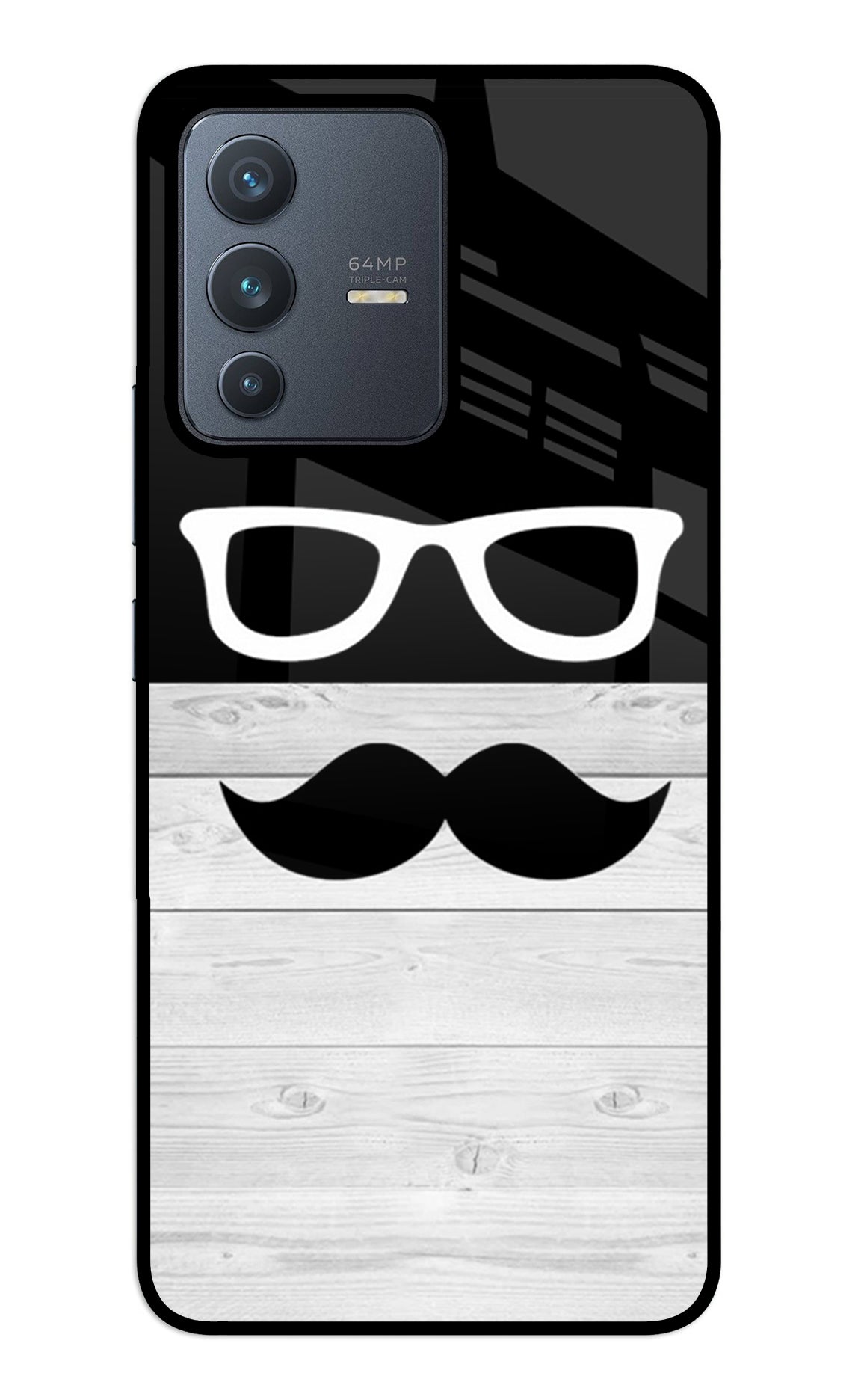 Mustache Vivo V23 5G Glass Case
