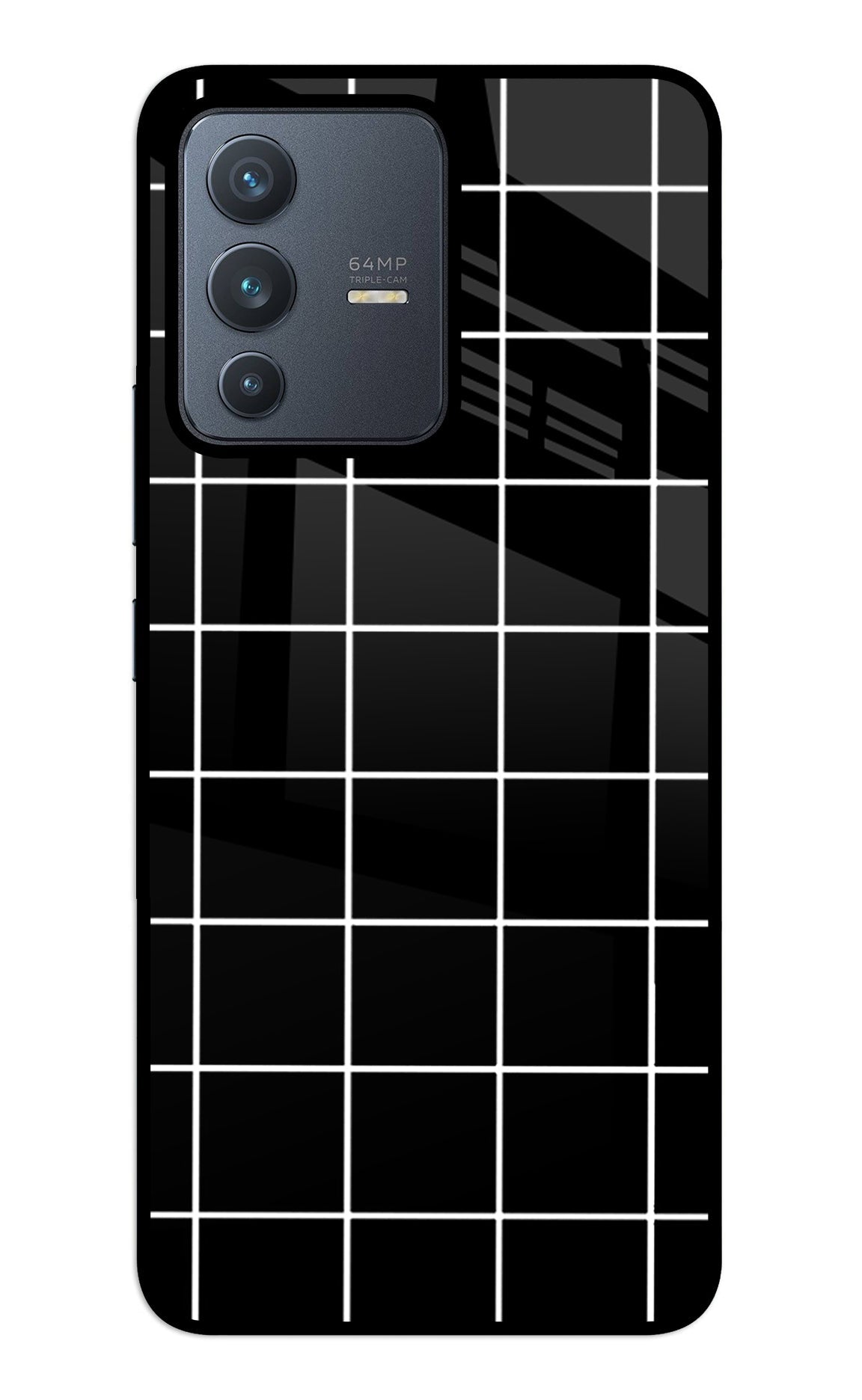 White Grid Vivo V23 5G Back Cover