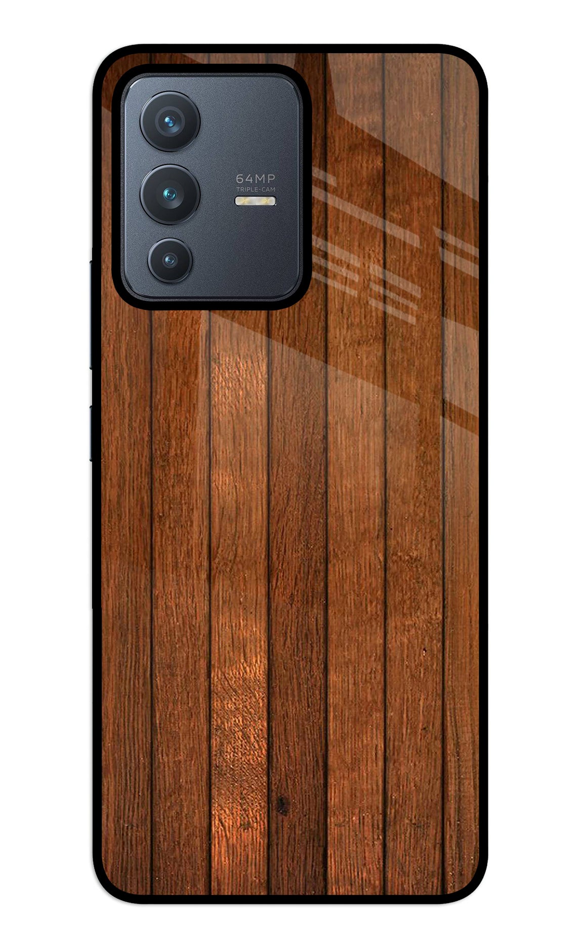 Wooden Artwork Bands Vivo V23 5G Back Cover