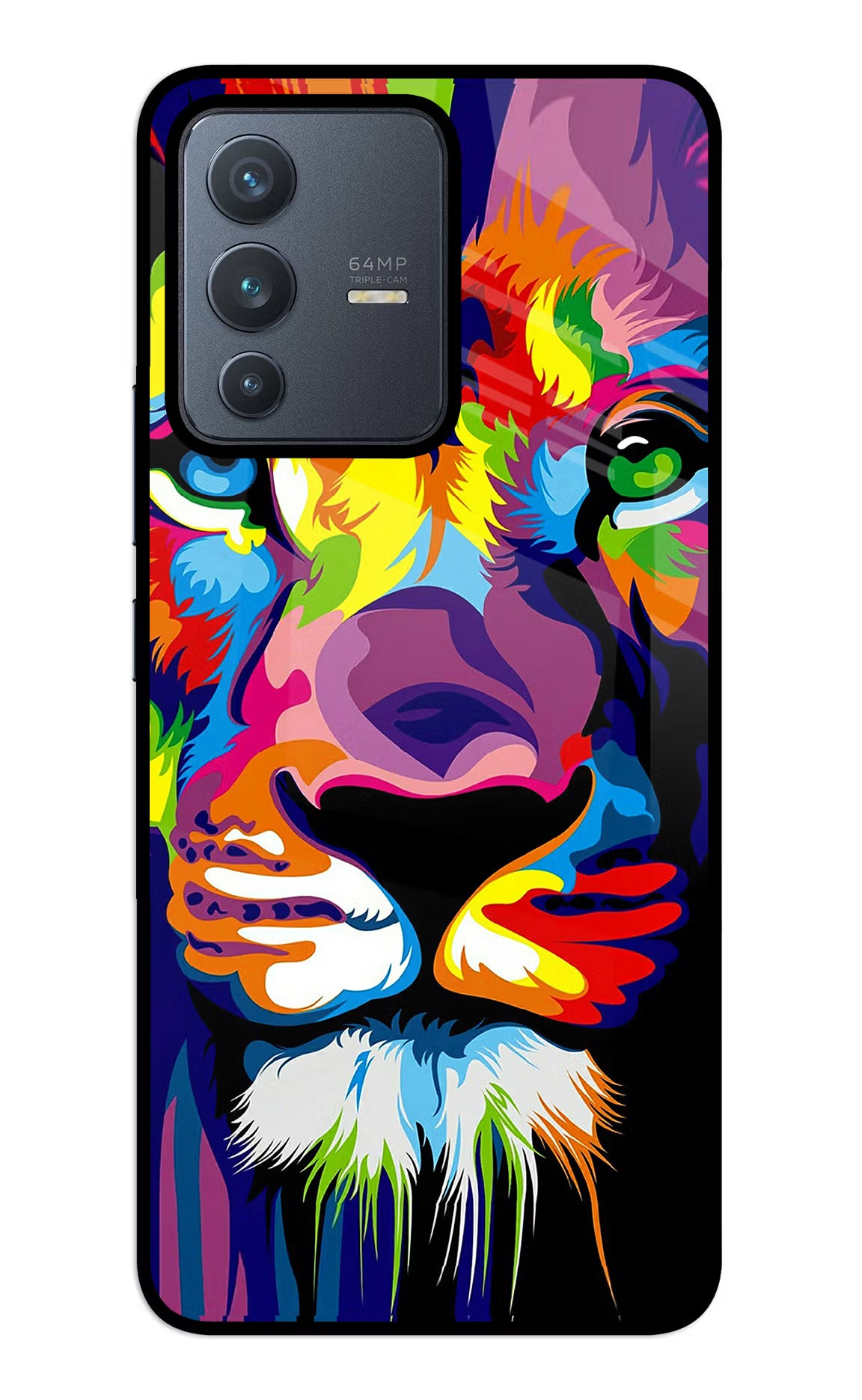 Lion Vivo V23 5G Glass Case Back Cover by Casekaro