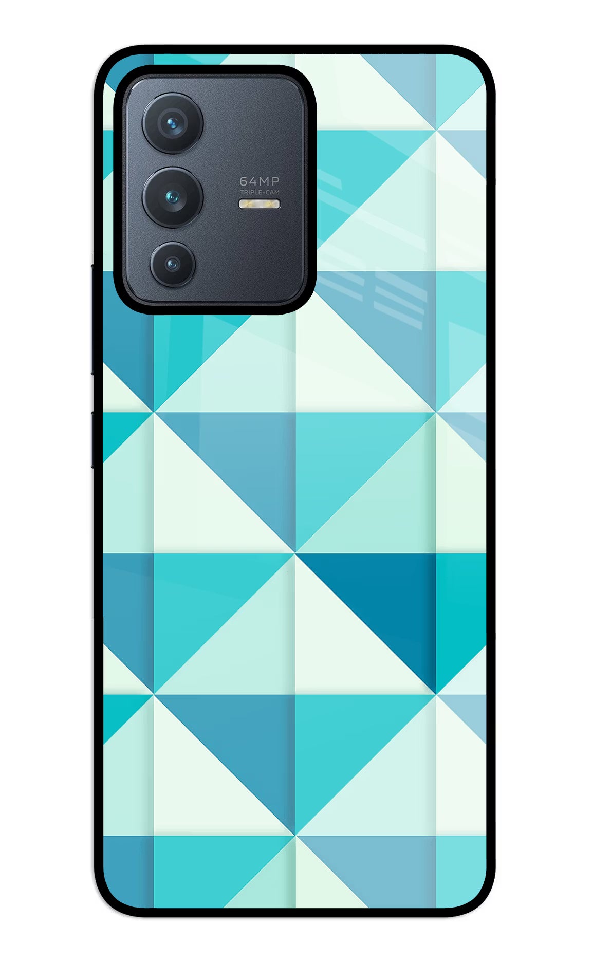 Abstract Vivo V23 5G Glass Case Back Cover by Casekaro