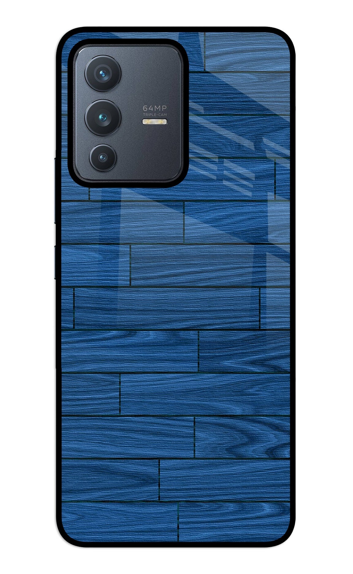 Wooden Texture Vivo V23 5G Glass Case