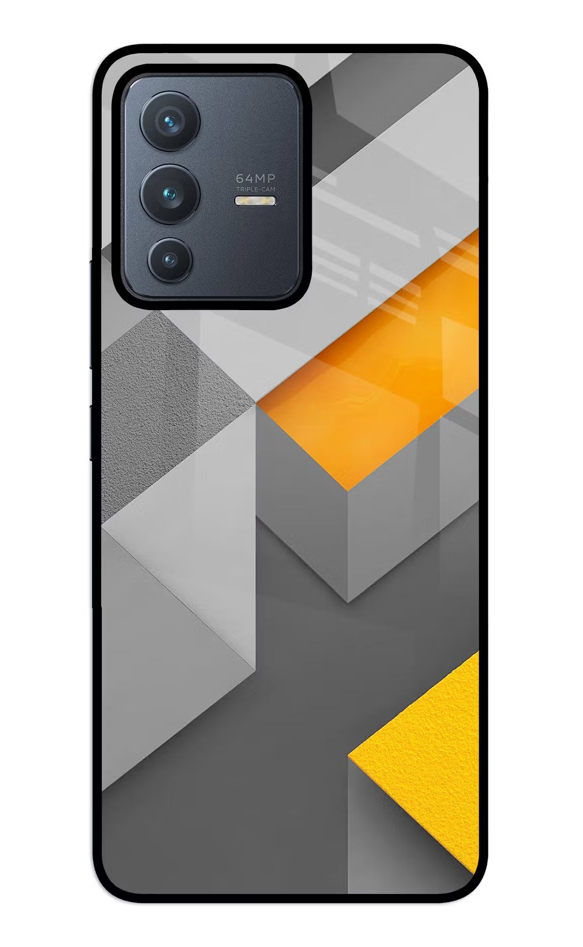 Abstract Vivo V23 5G Glass Case Back Cover by Casekaro