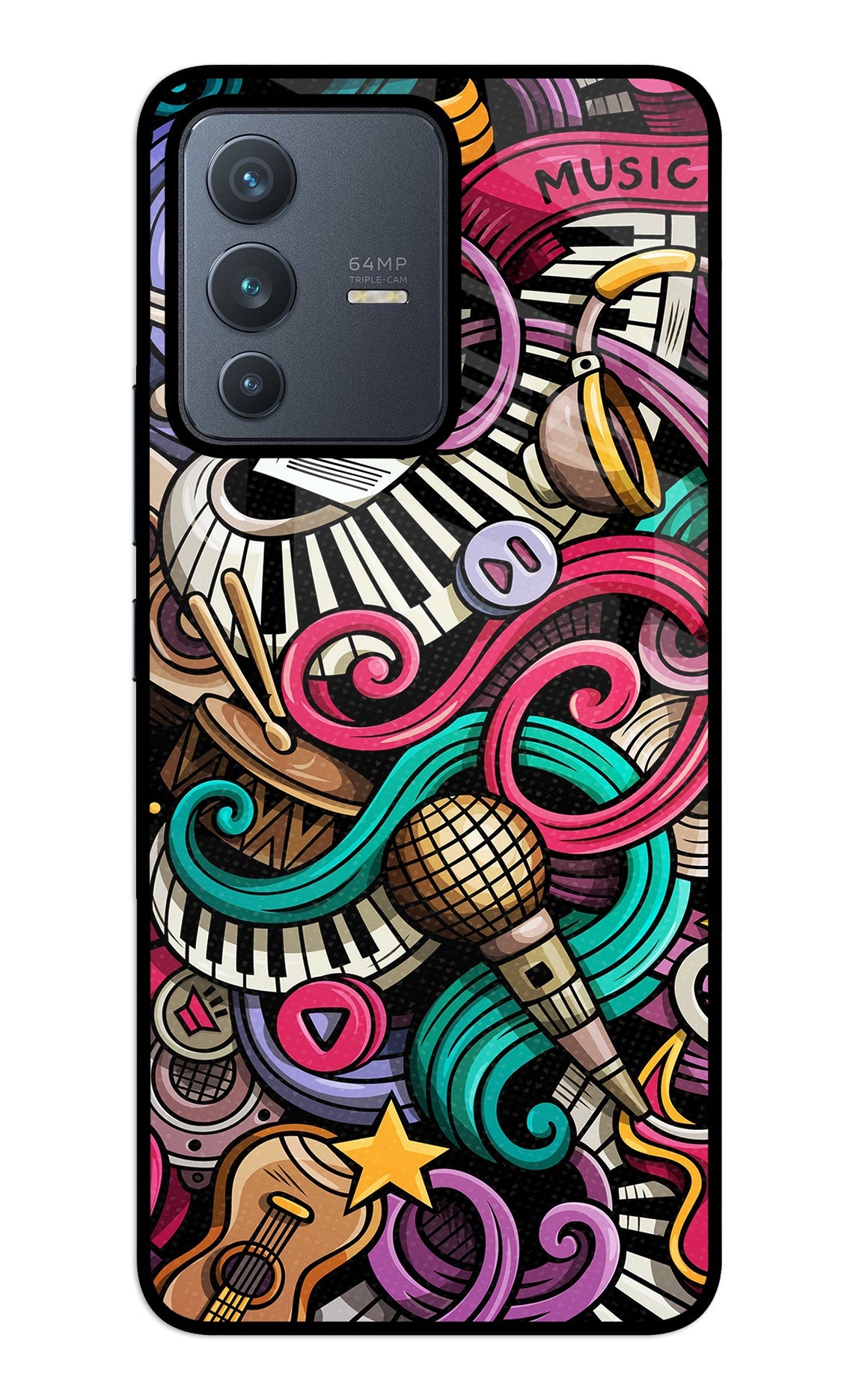 Music Abstract Vivo V23 5G Back Cover