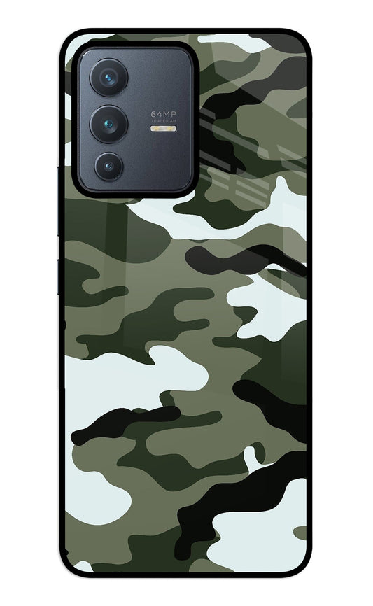 Camouflage Vivo V23 5G Glass Case