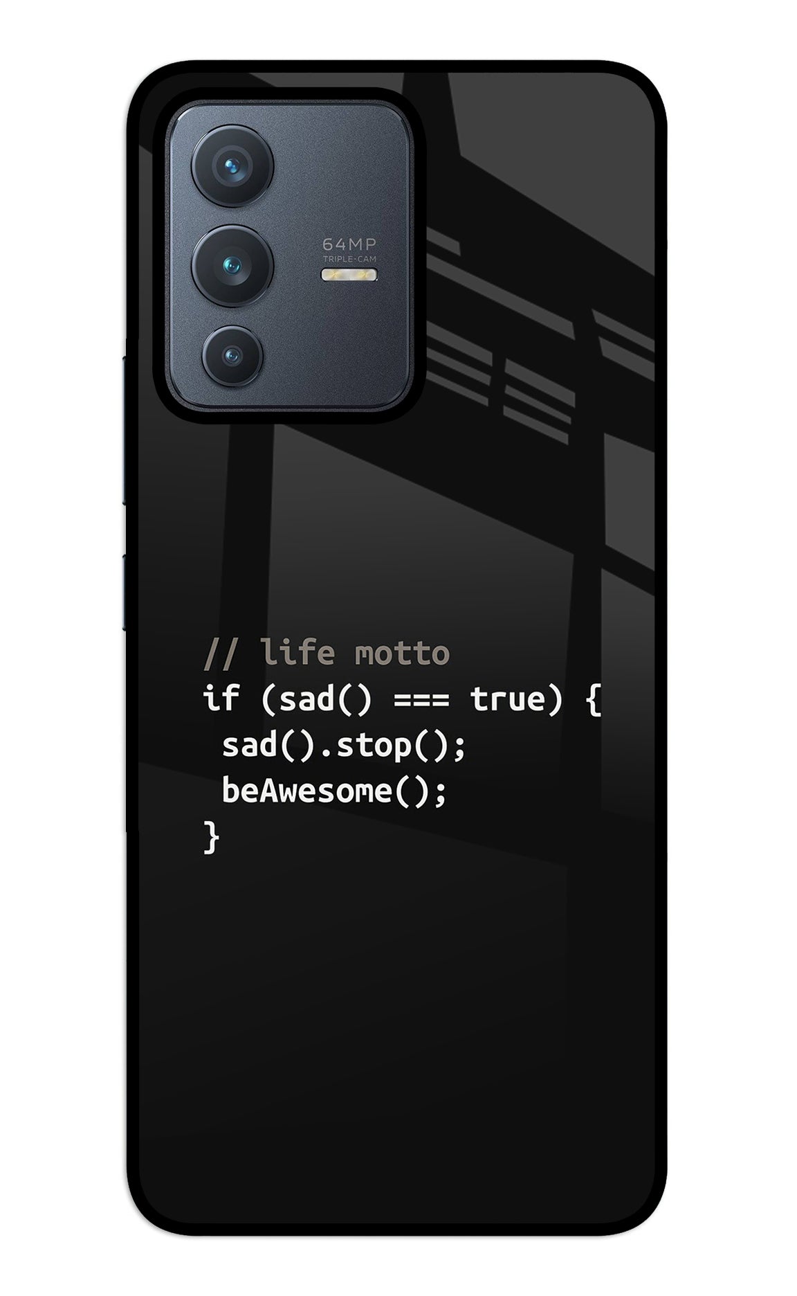 Life Motto Code Vivo V23 5G Glass Case