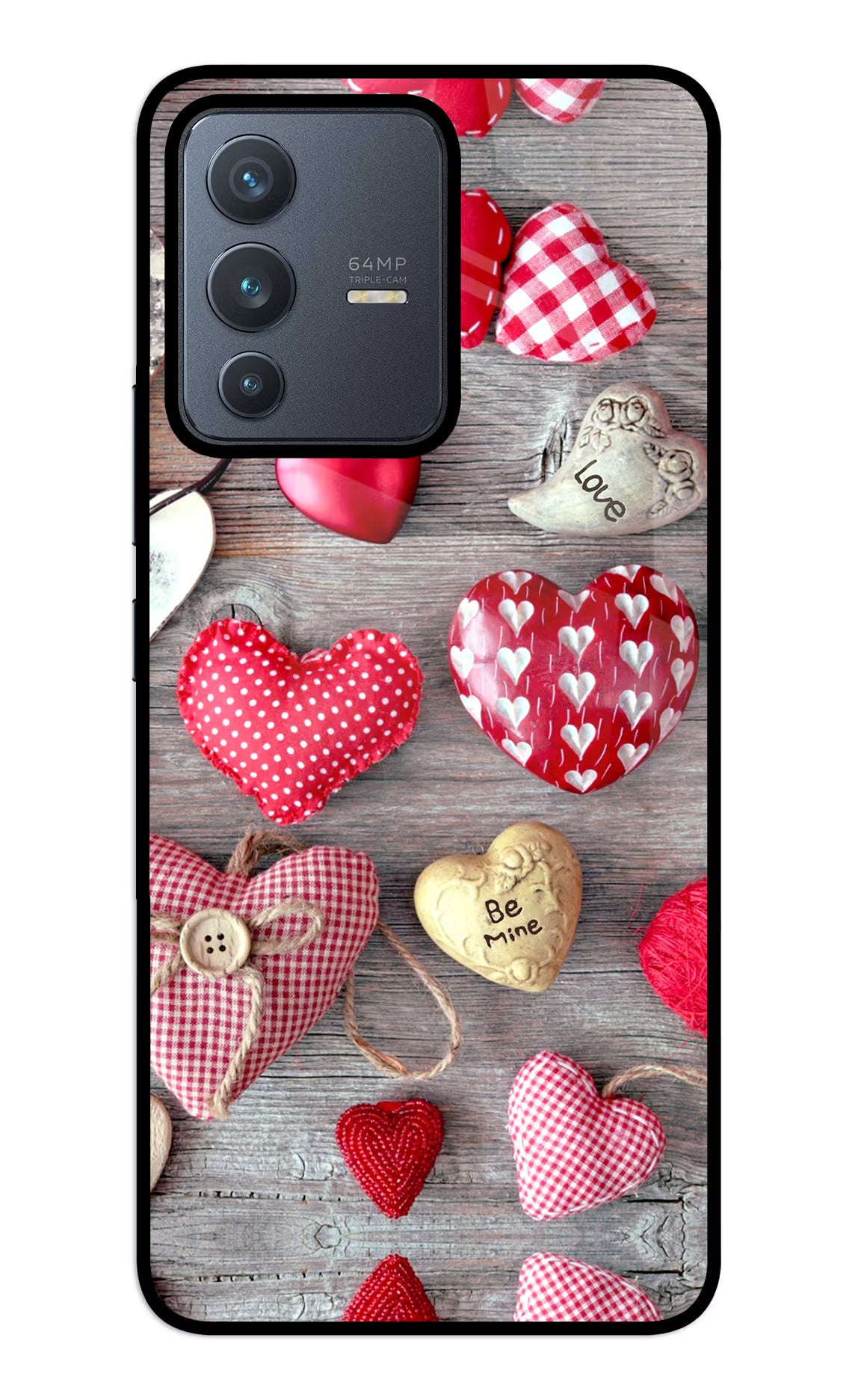 Love Wallpaper Vivo V23 5G Glass Case Back Cover by Casekaro