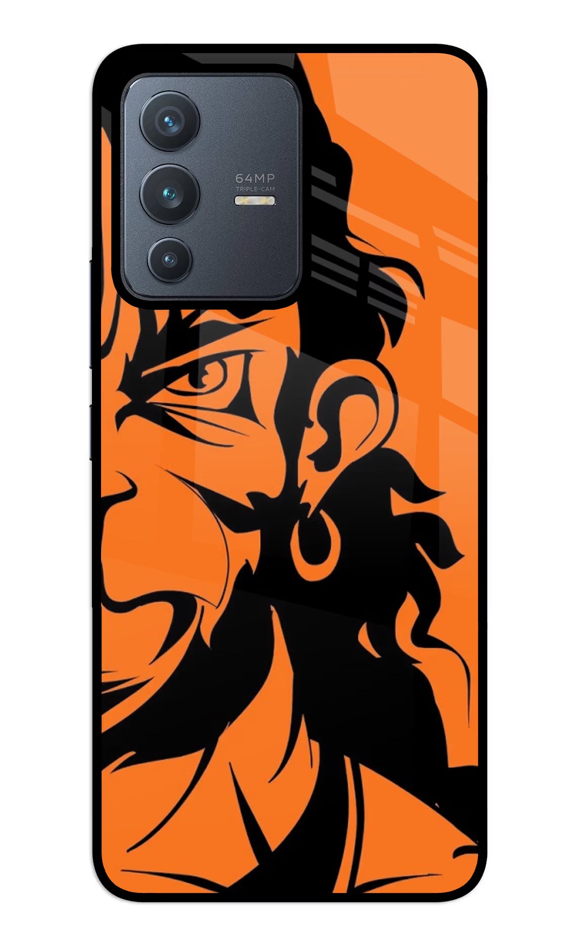Hanuman Vivo V23 5G Glass Case Back Cover by Casekaro