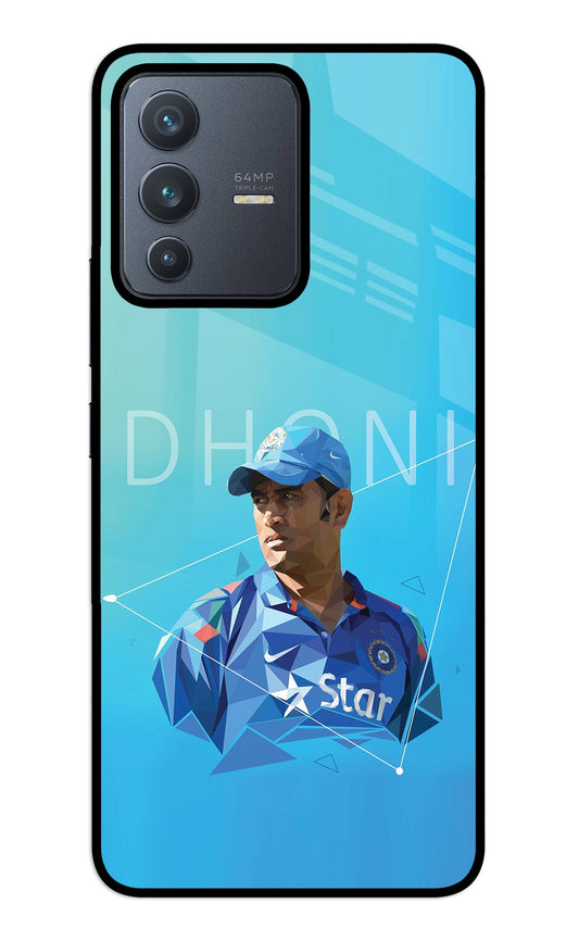 Dhoni Artwork Vivo V23 5G Glass Case