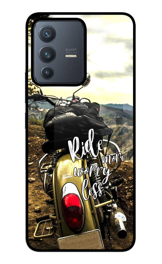 Ride More Worry Less Vivo V23 5G Glass Case