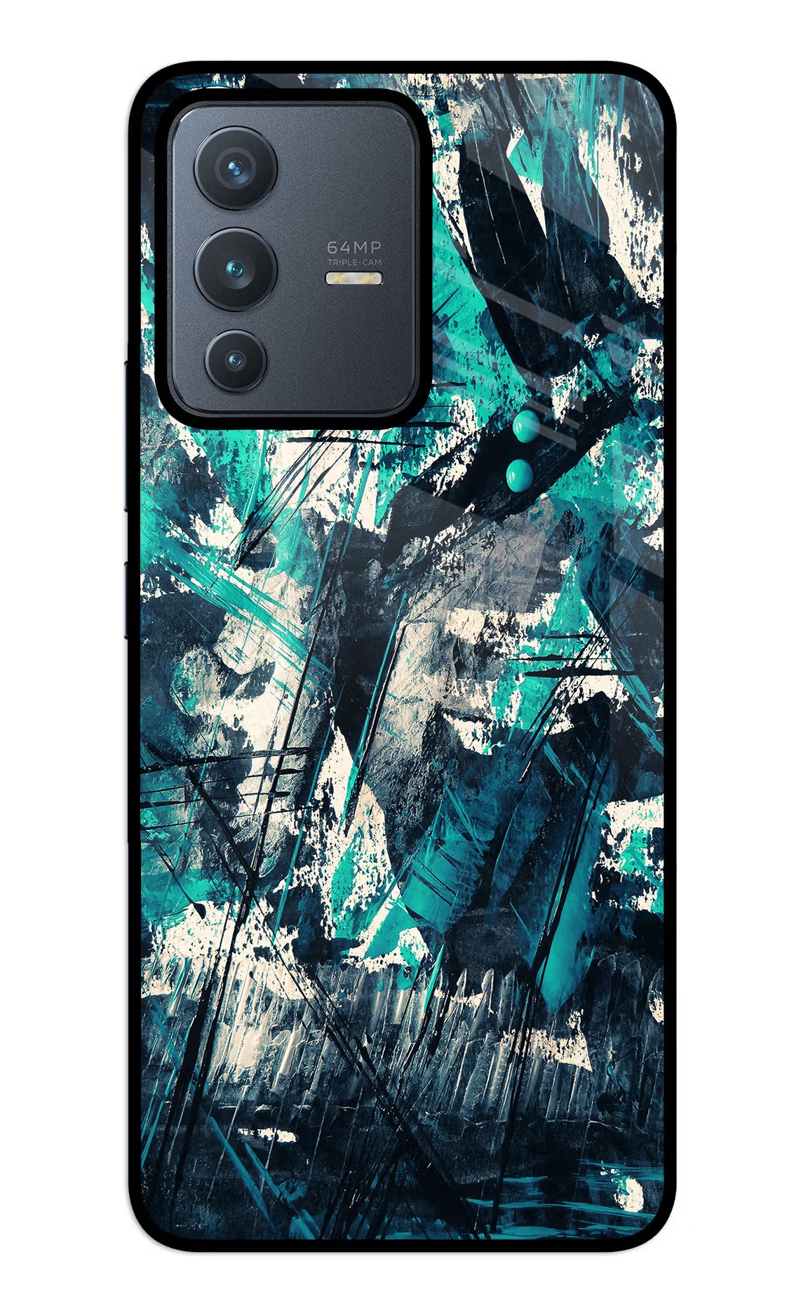 Artwork Vivo V23 5G Glass Case Back Cover by Casekaro