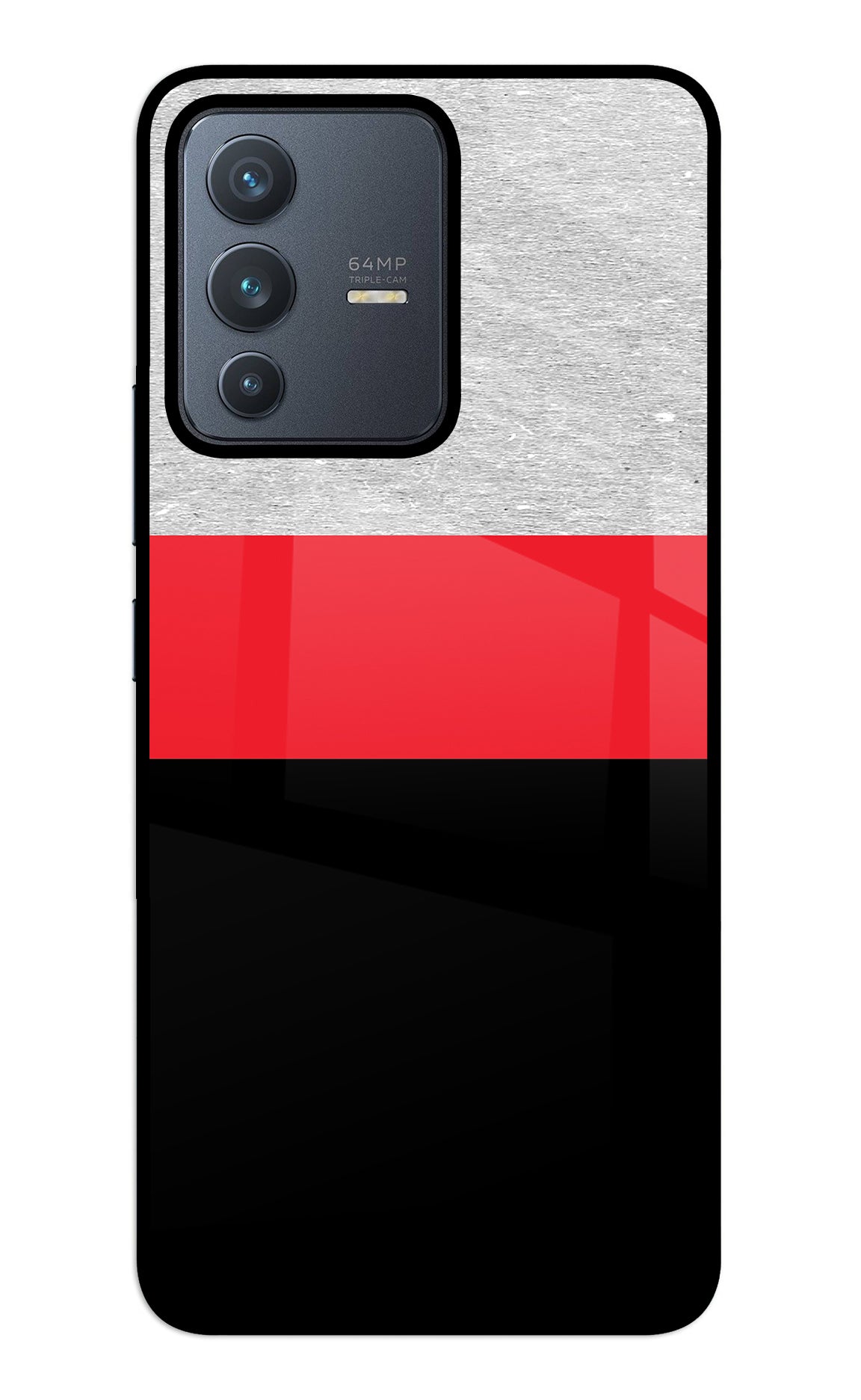 Tri Color Pattern Vivo V23 5G Back Cover