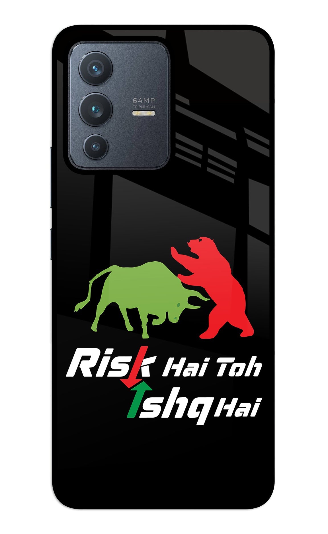 Risk Hai Toh Ishq Hai Vivo V23 5G Glass Case