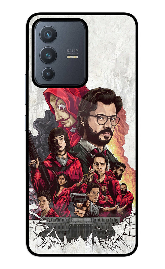 Money Heist Artwork Vivo V23 5G Glass Case