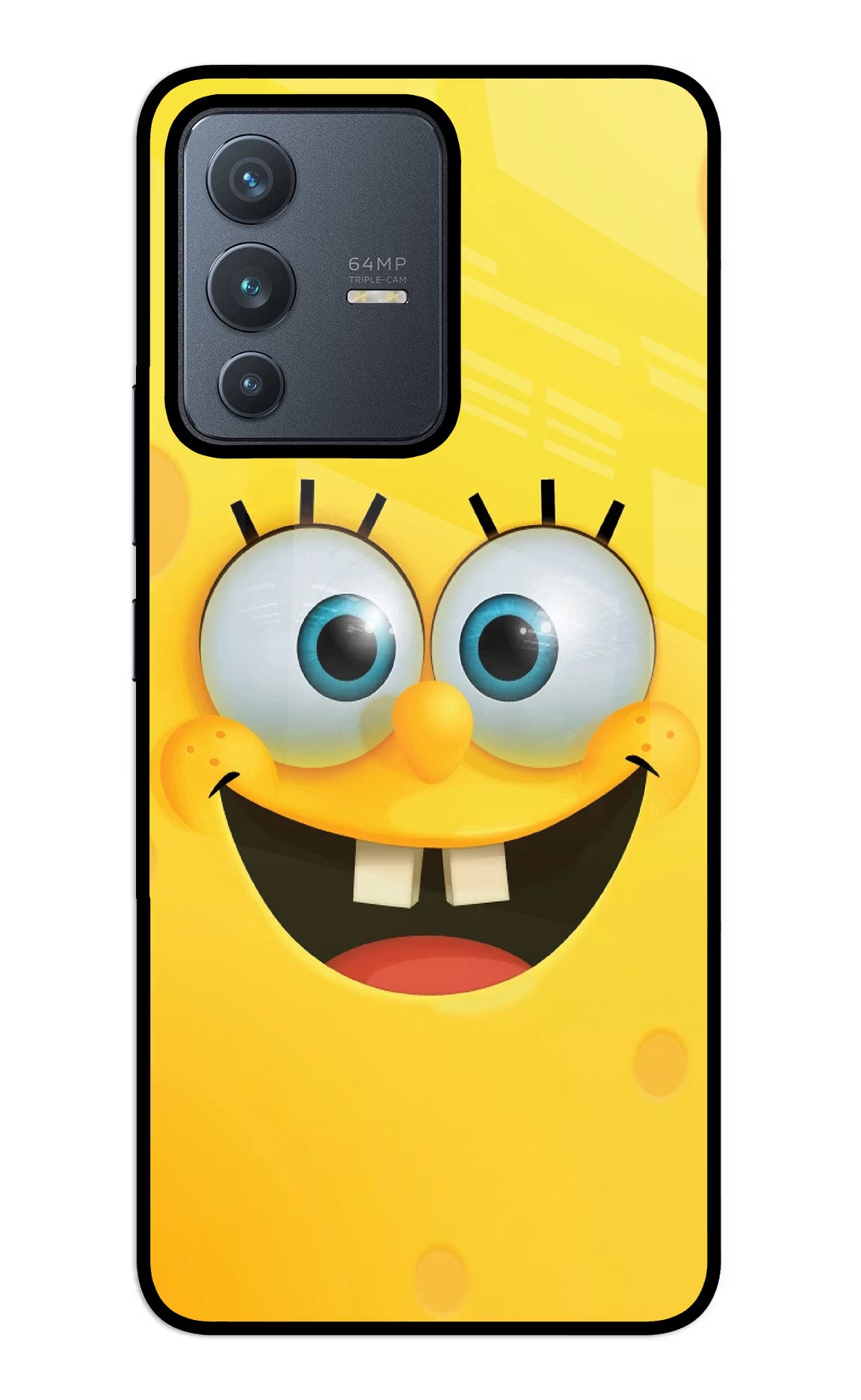 Sponge 1 Vivo V23 5G Glass Case Back Cover by Casekaro