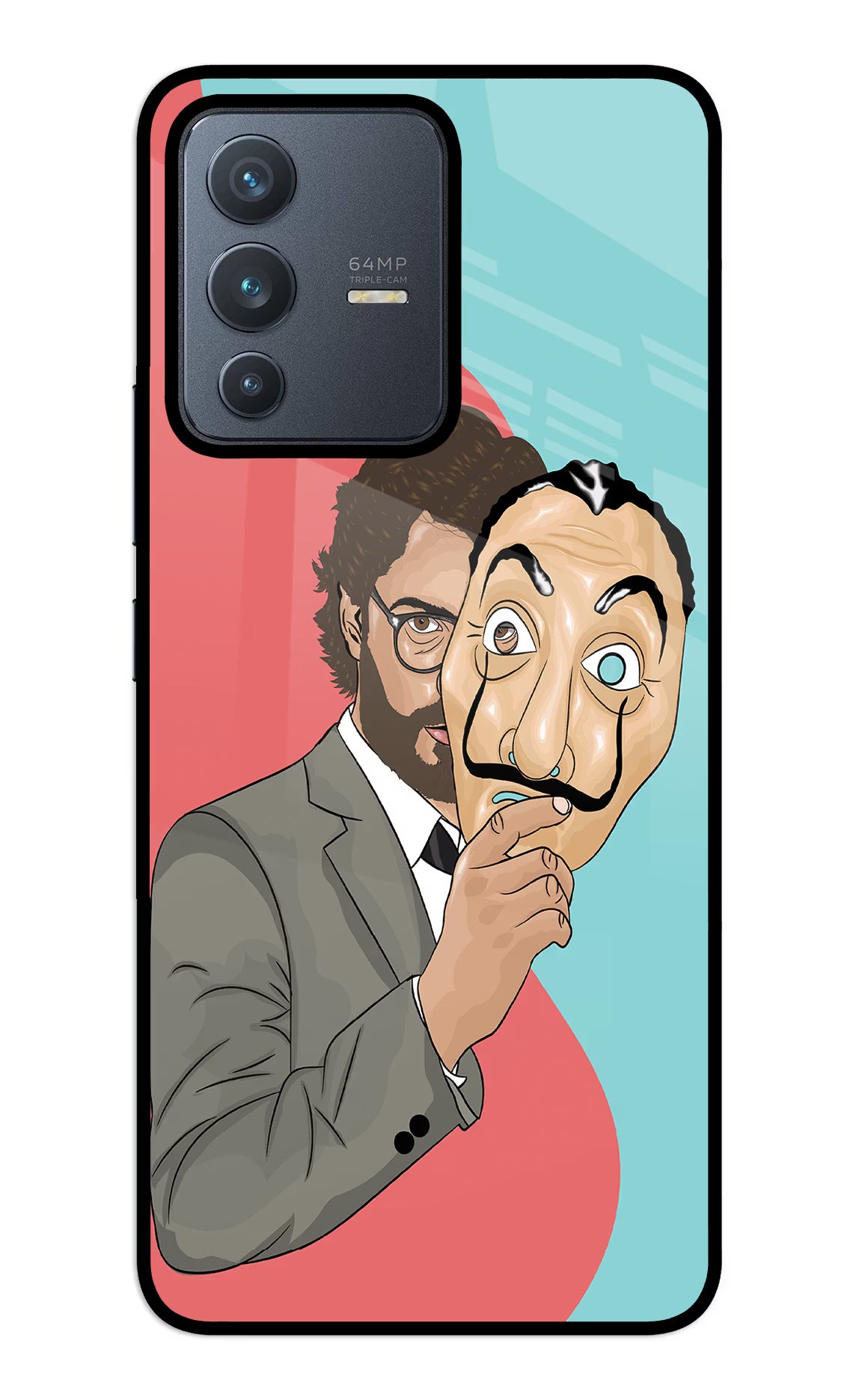 Professor Vivo V23 5G Glass Case Back Cover by Casekaro