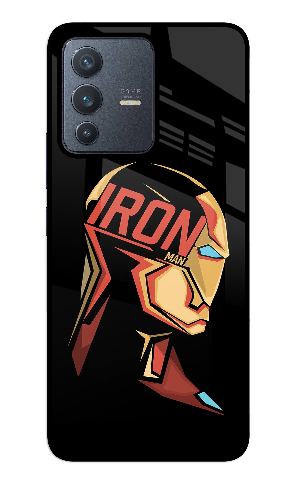 IronMan Vivo V23 5G Glass Case Back Cover by Casekaro