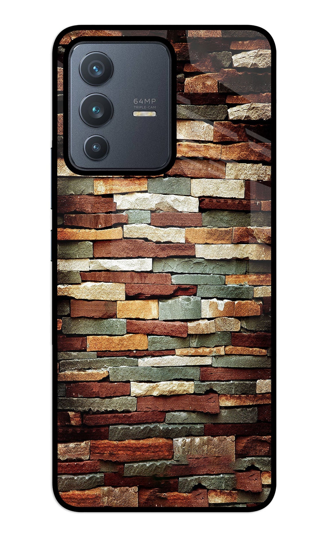 Bricks Pattern Vivo V23 5G Back Cover