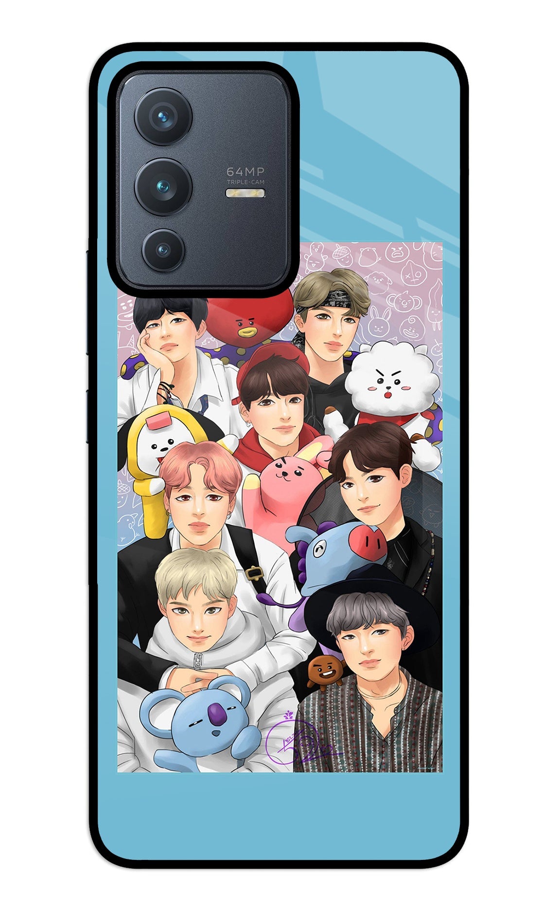 BTS with animals Vivo V23 5G Back Cover