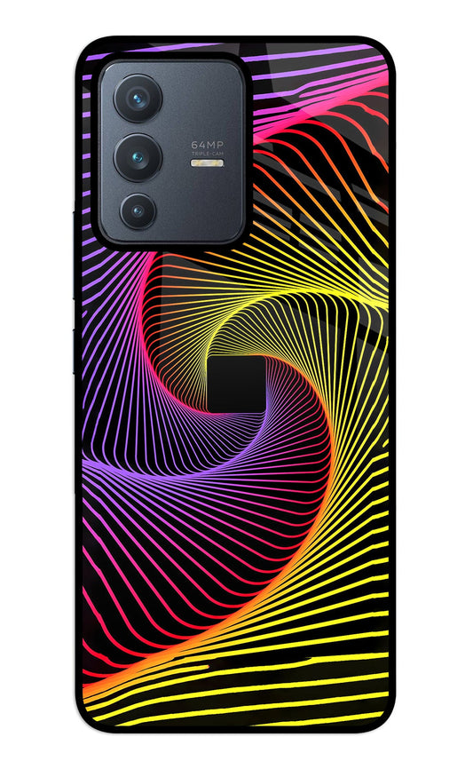 Colorful Strings Vivo V23 5G Glass Case