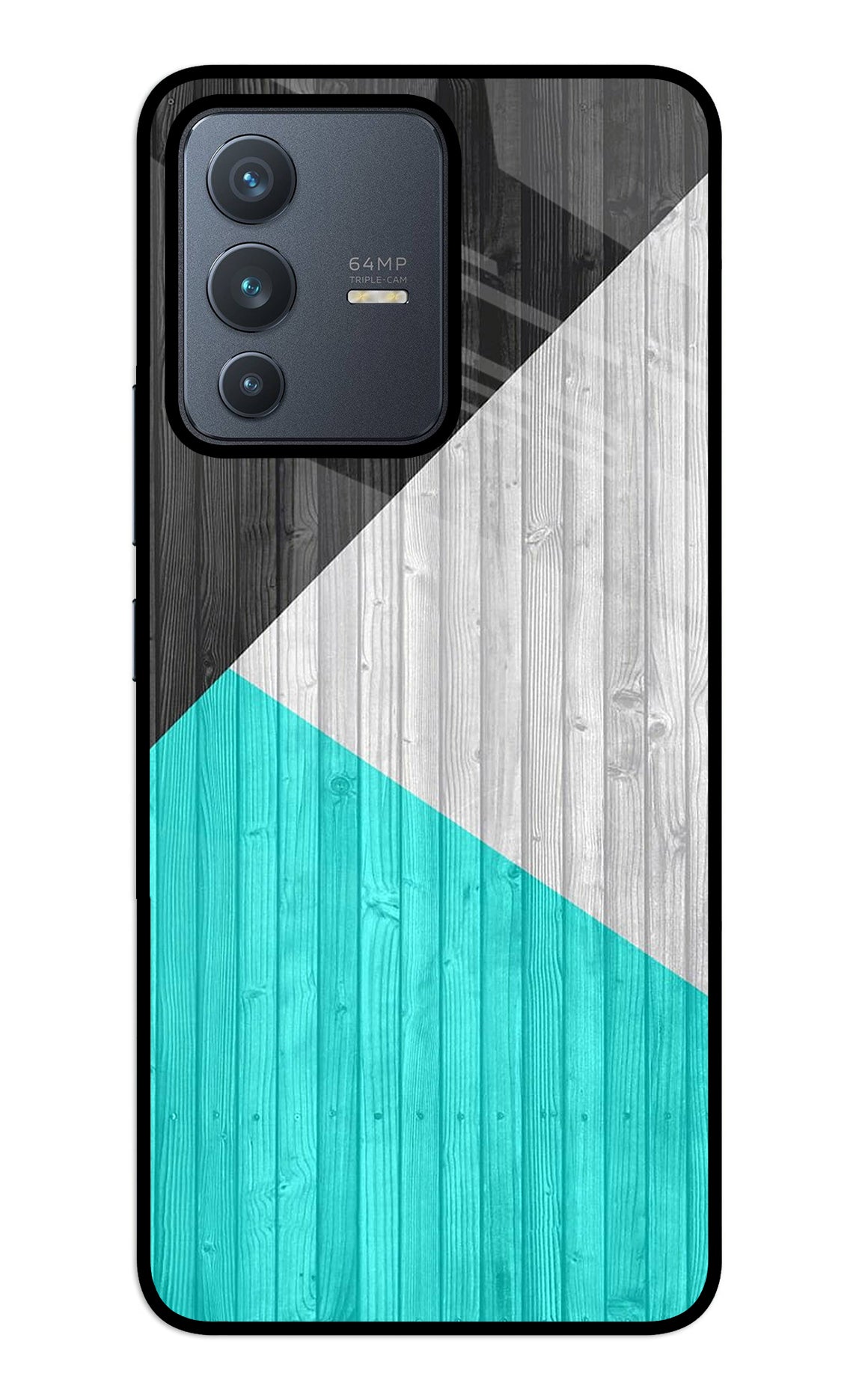 Wooden Abstract Vivo V23 5G Glass Case