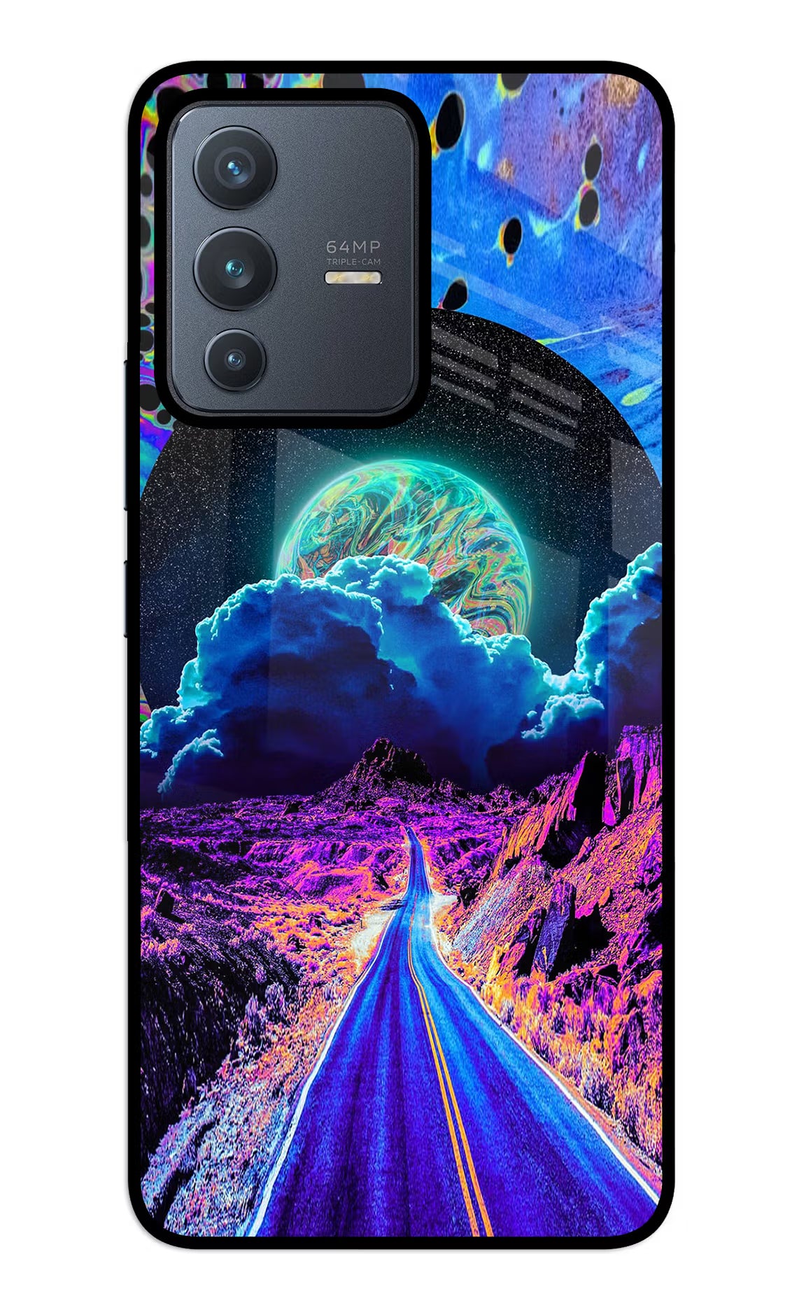 Psychedelic Painting Vivo V23 5G Glass Case