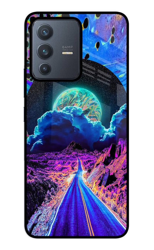 Psychedelic Painting Vivo V23 5G Glass Case