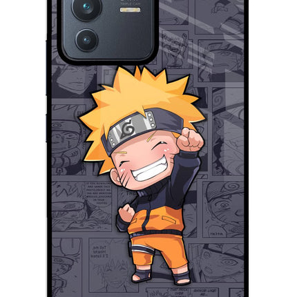 Chota Naruto Vivo V23 5G Glass Case Back Cover by Casekaro