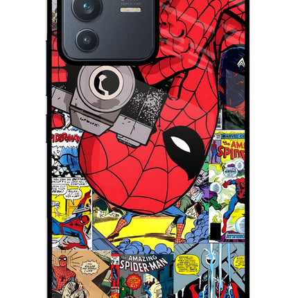 Spider Man Vivo V23 5G Glass Case