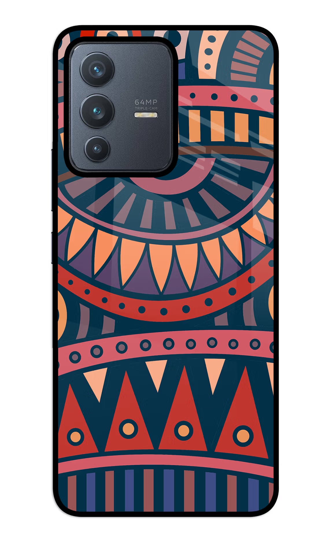 African Culture Design Vivo V23 5G Glass Case Back Cover by Casekaro