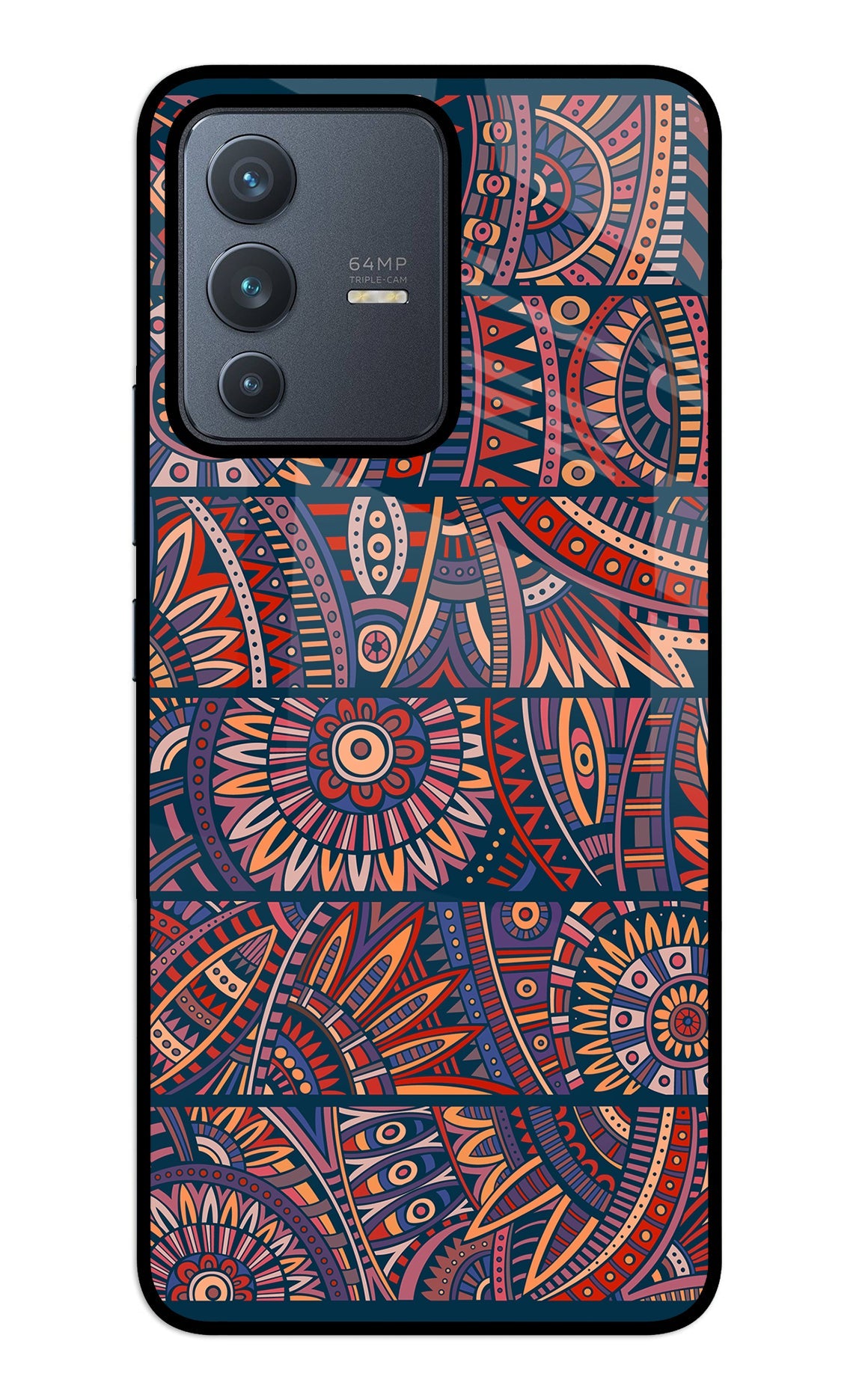 African Culture Design Vivo V23 5G Glass Case