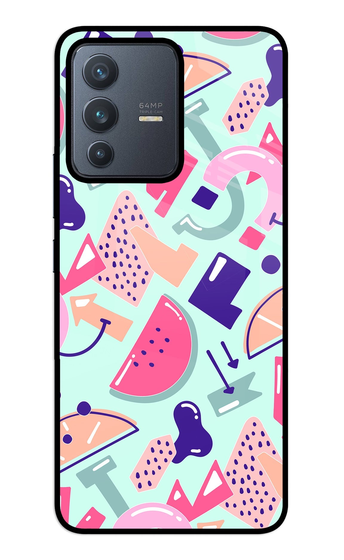 Doodle Pattern Vivo V23 5G Back Cover