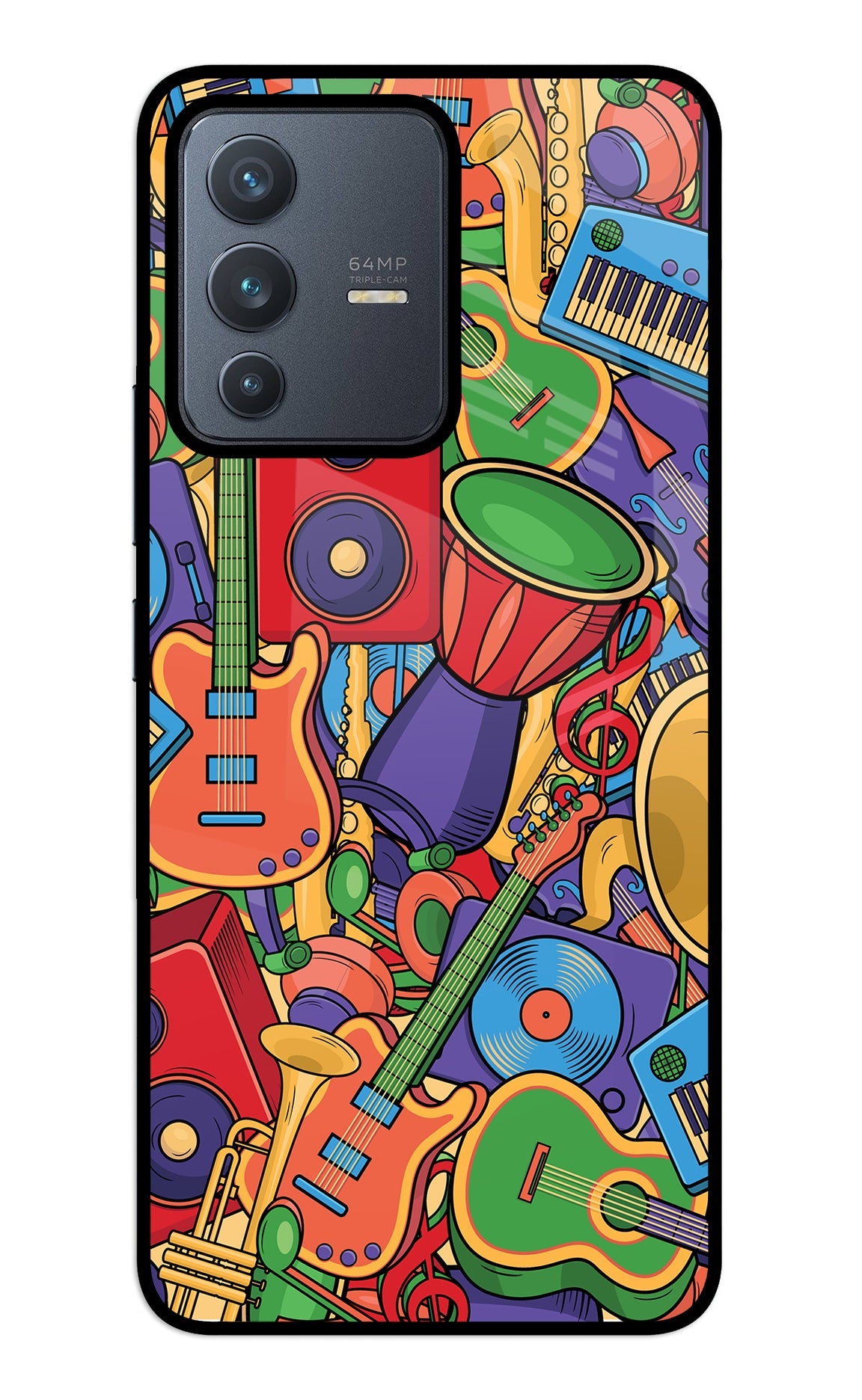 Music Instrument Doodle Vivo V23 5G Back Cover