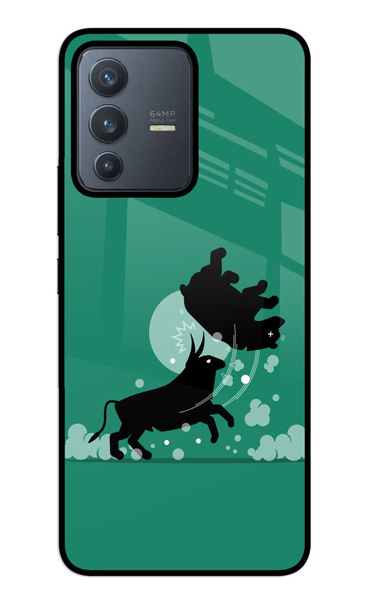 Bull Conqueror Vivo V23 5G Glass Case