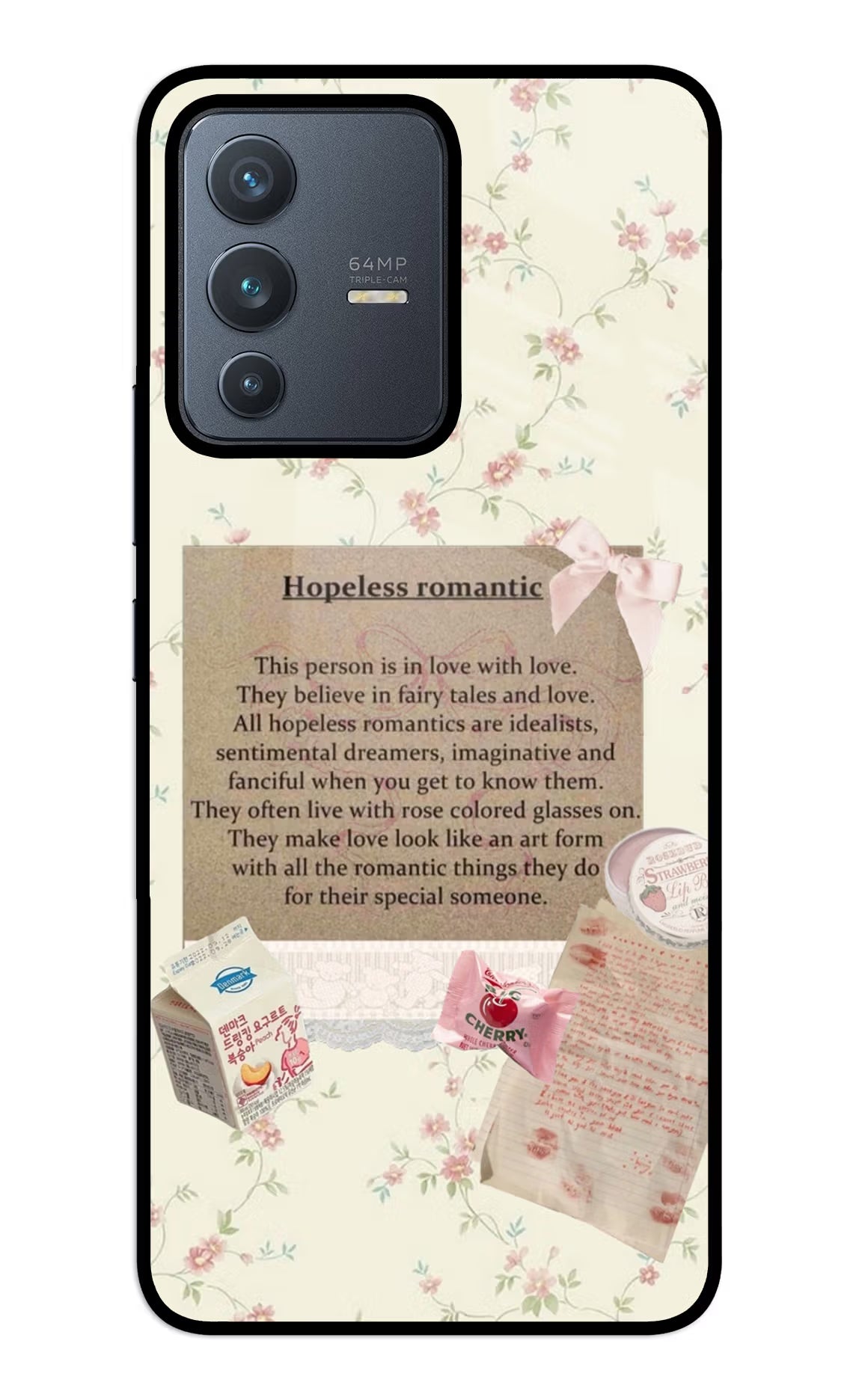 Hopeless Romantic Vivo V23 5G Glass Case