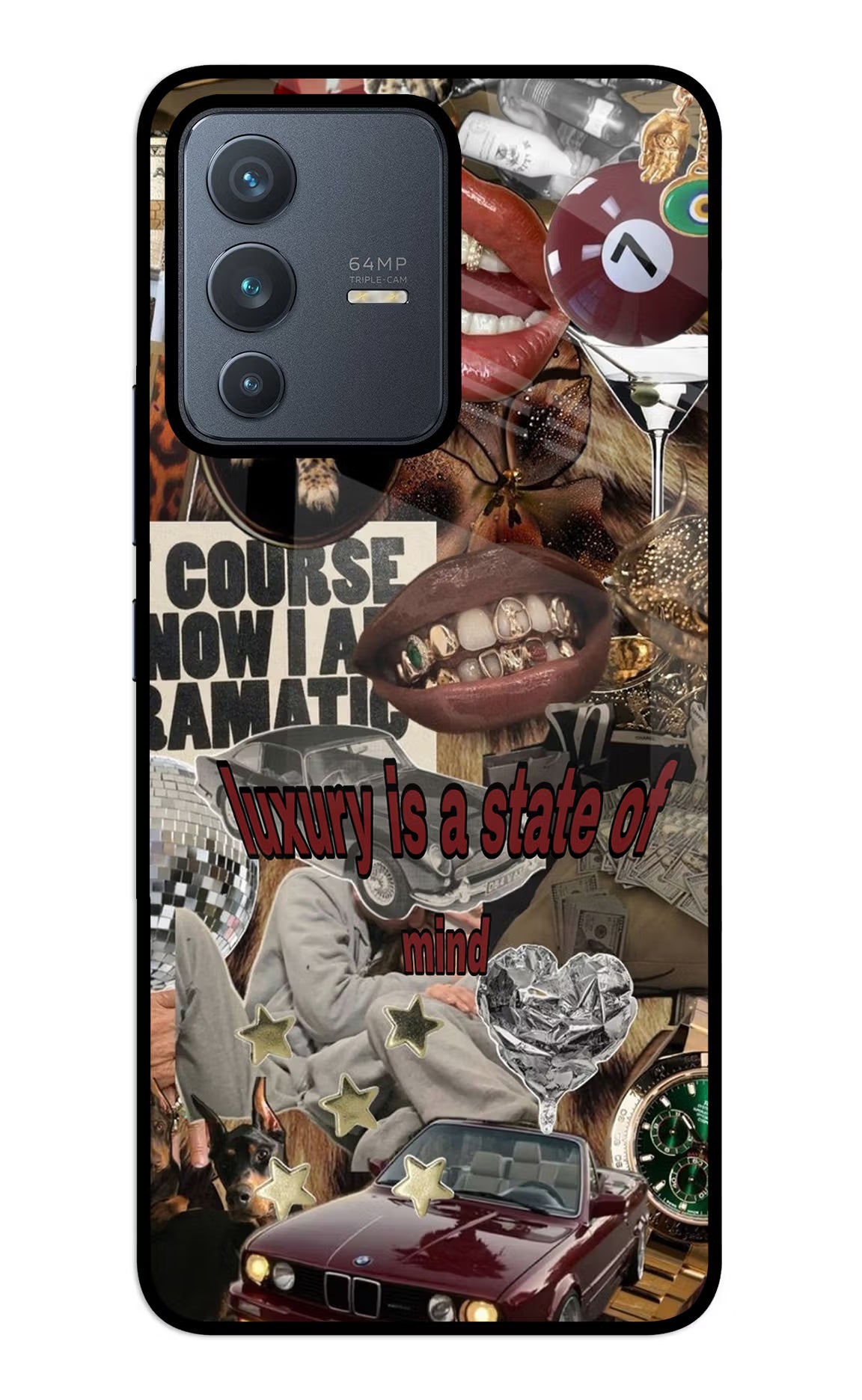 Luxury Vivo V23 5G Glass Case Back Cover by Casekaro
