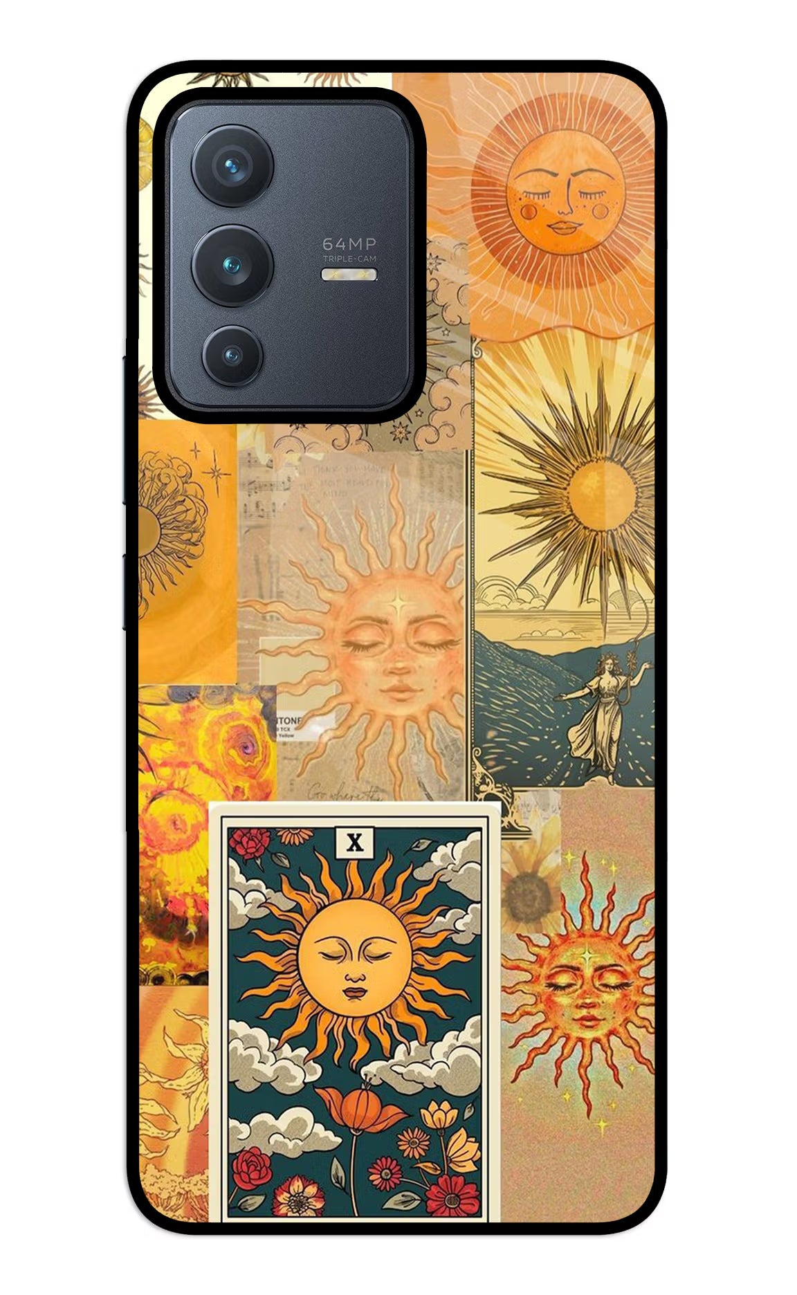 Sun Vivo V23 5G Glass Case Back Cover by Casekaro