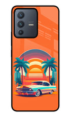 Palm Drive 80s Vivo V23 5G Glass Case