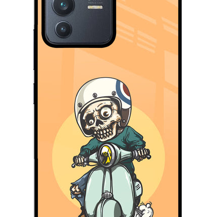 Undead Biker Vivo V23 5G Glass Case
