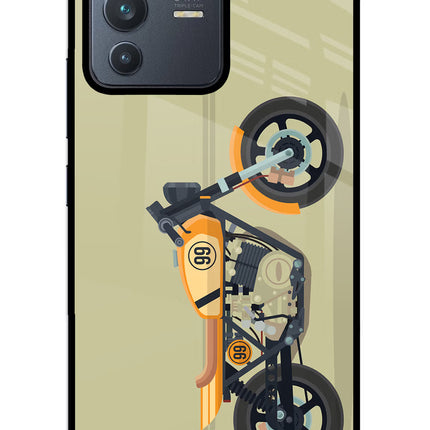 Vertical Speedster Vivo V23 5G Glass Case