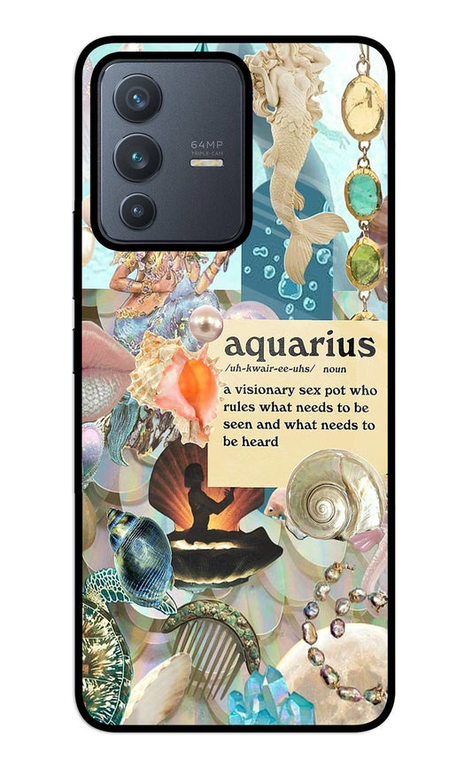 Aquarius Zodiac Vivo V23 5G Glass Case