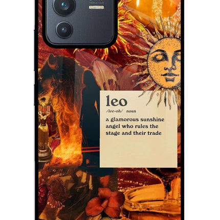 Leo Zodiac Vivo V23 5G Glass Case