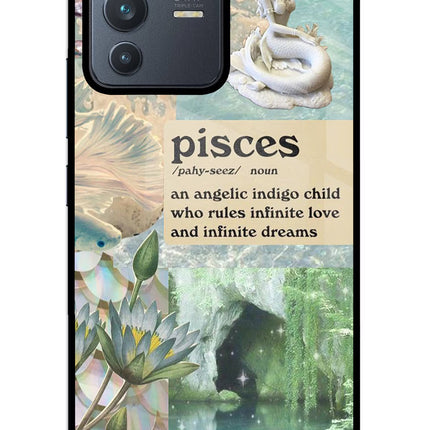 Pisces Zodiac Vivo V23 5G Glass Case