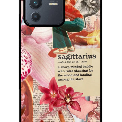 Sagittarius Zodiac Vivo V23 5G Glass Case