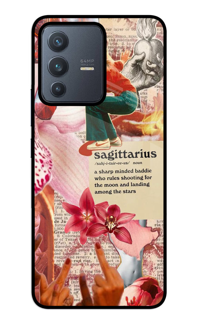 Sagittarius Zodiac Vivo V23 5G Glass Case