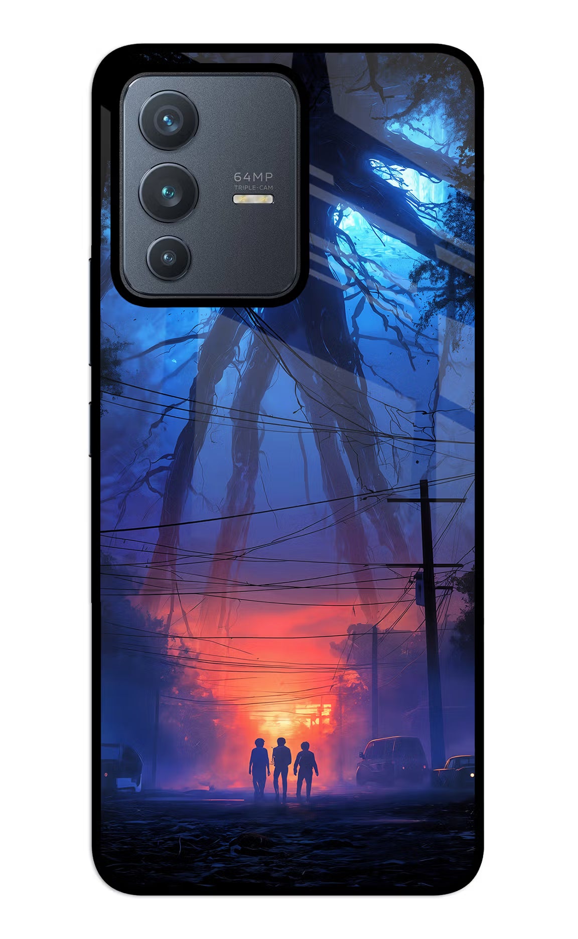 Ordinary Things Shadow Vivo V23 5G Glass Case Back Cover by Casekaro