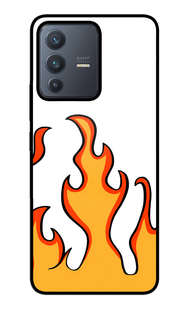 Fired Up – White Vivo V23 5G Glass Case
