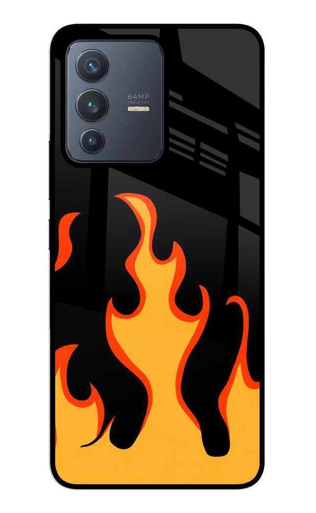 Fired Up – Black Vivo V23 5G Glass Case